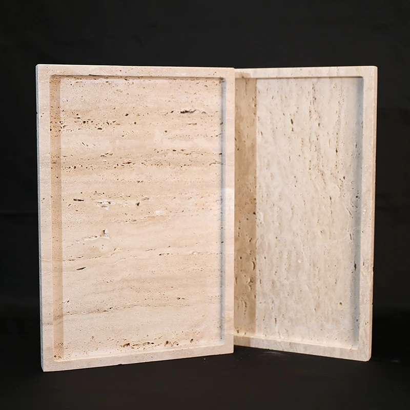 Marble Serving Board - 30x20x1.8 cm Natura Marmo Beige Travertino