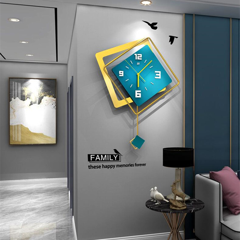 Luxury Lifestyle Homes - Orologio da Parete 3D Nordico Quadrato,