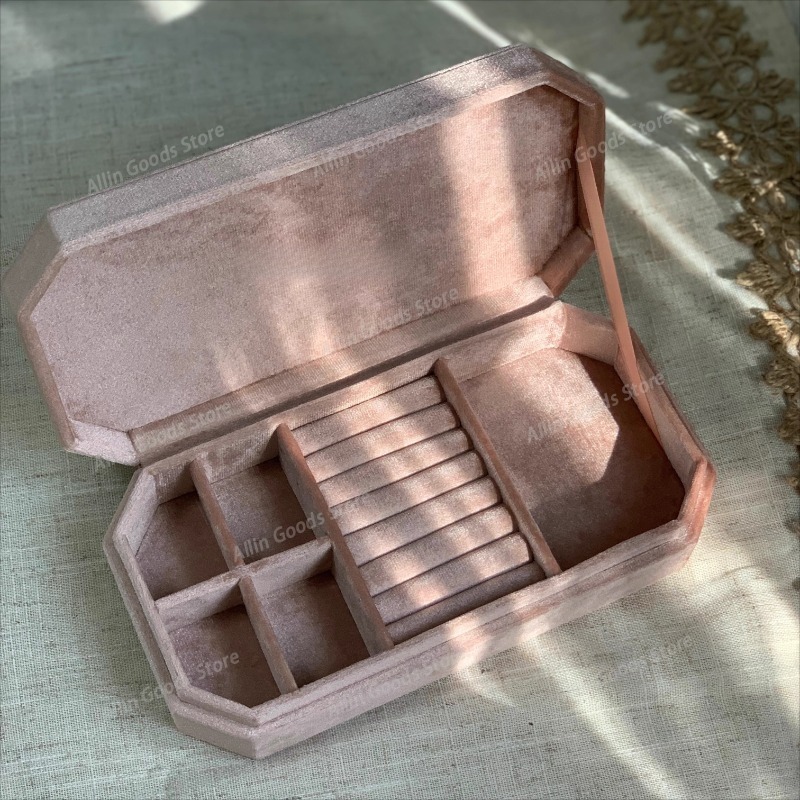 Velvet Jewelry Box - Scatola Portagioie in Velluto, Lussuosa Scatola