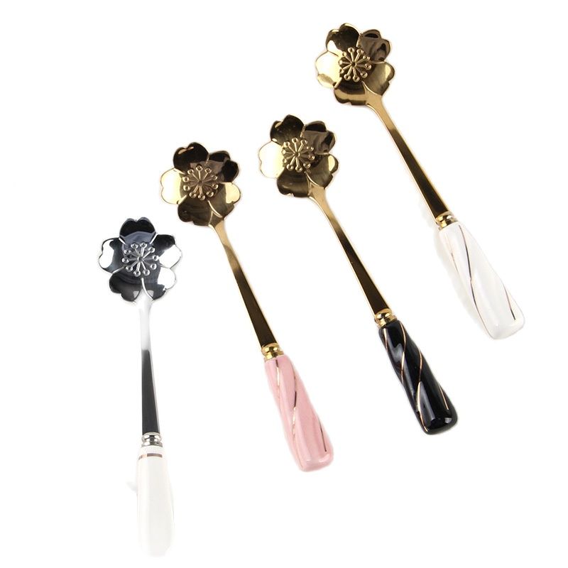 Gold Cutlery Flatware - Stoviglie Cucchiaino per mescolare caffè Manico