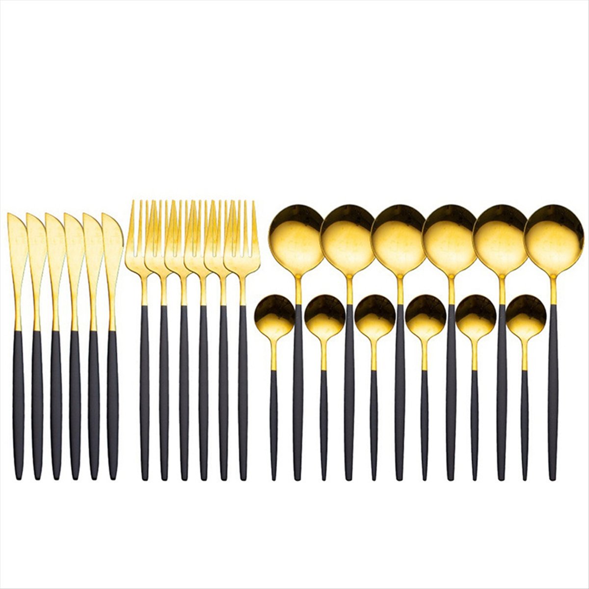Set di posate in acciaio inoss - Gold Cutlery Flatware recensione e prezzo