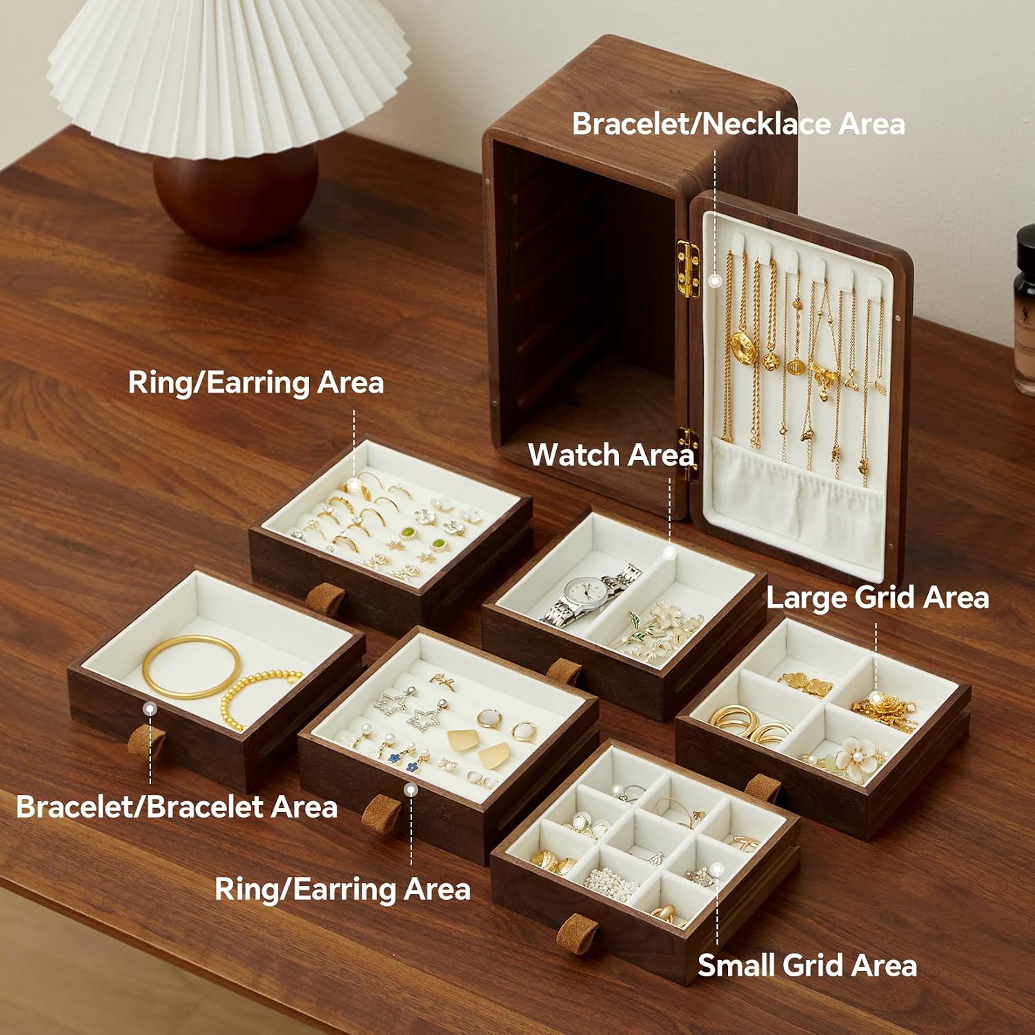 Cofanetto Portagioie in Legno  - Velvet Jewelry Box recensione e prezzo