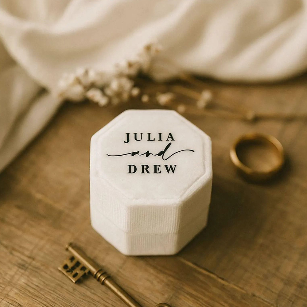 Scatola per fedi nuziali in ve - Velvet Jewelry Box recensione e prezzo