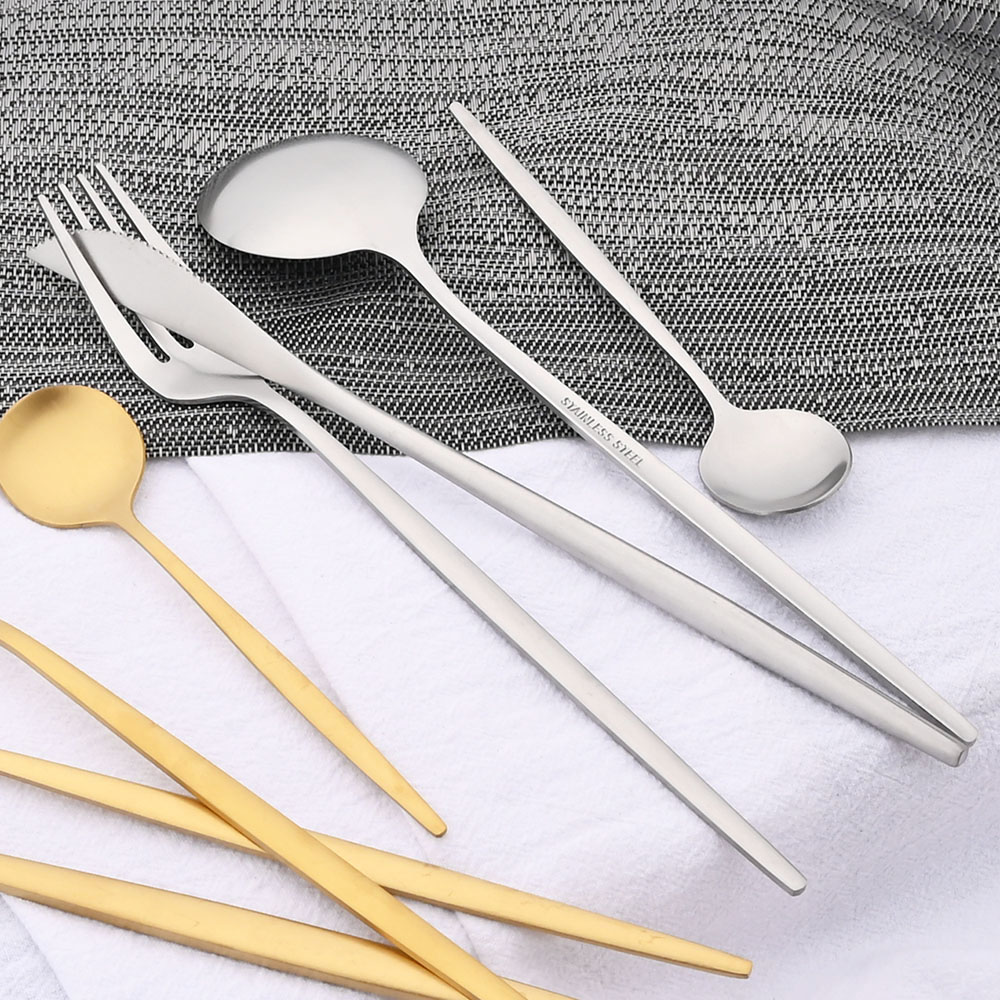 6 pezzi piccolo cucchiaio opac - Gold Cutlery Flatware recensione e prezzo