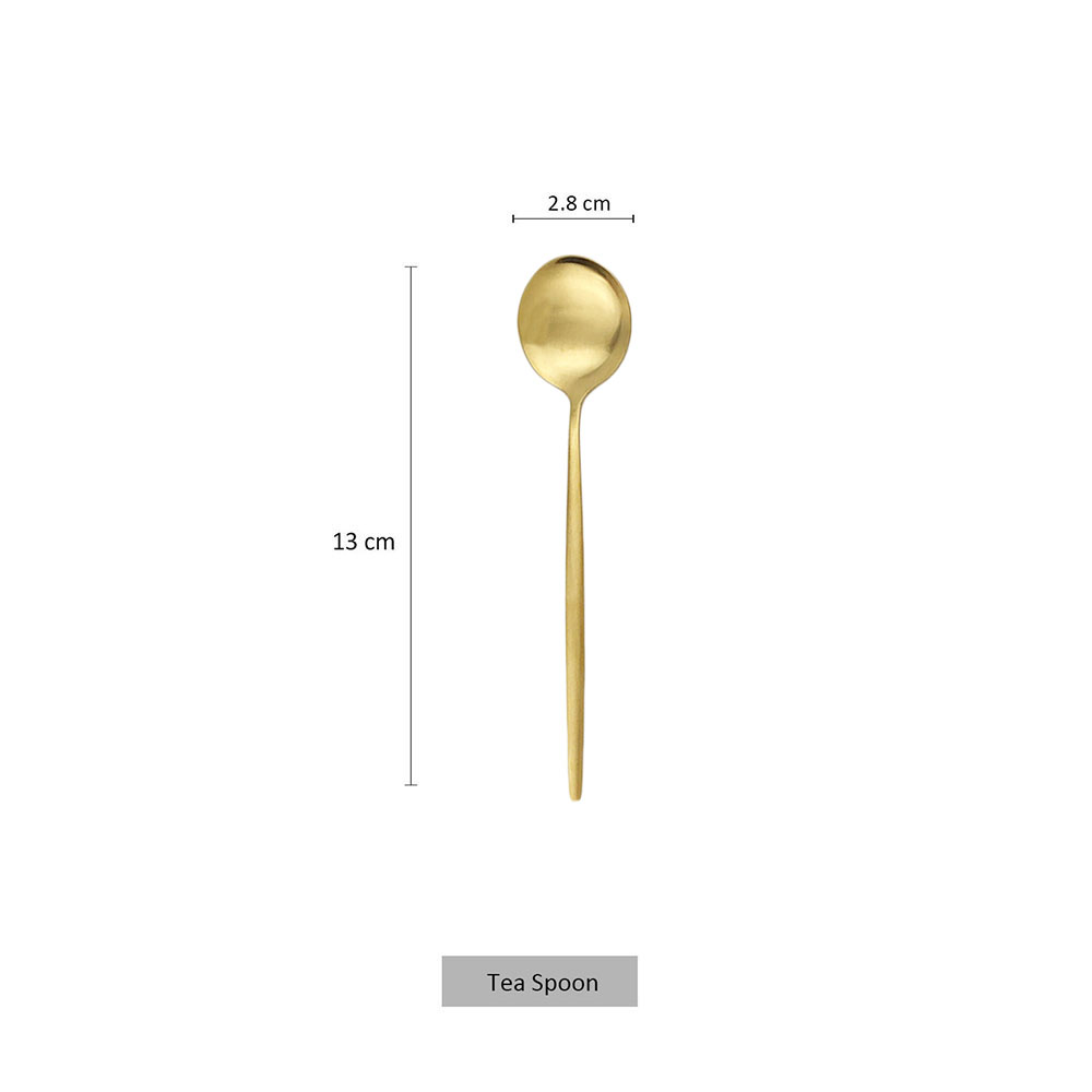 6 pezzi piccolo cucchiaio opac - Gold Cutlery Flatware recensione e prezzo